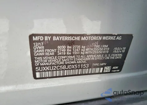 2018 BMW X6 xDrive35I z USA, uszkodzony, nr VIN 5UXKU2C58J0X51153